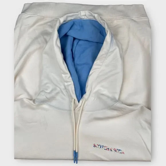 NWOT Scotch & Soda Mens Pullover Logo Hoodie Sweatshirt Sweater Size L (DEFECT) - Picture 7 of 16